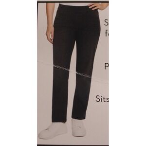 Women's Nine West Heidi pull on straight black jeans size 8 NWT